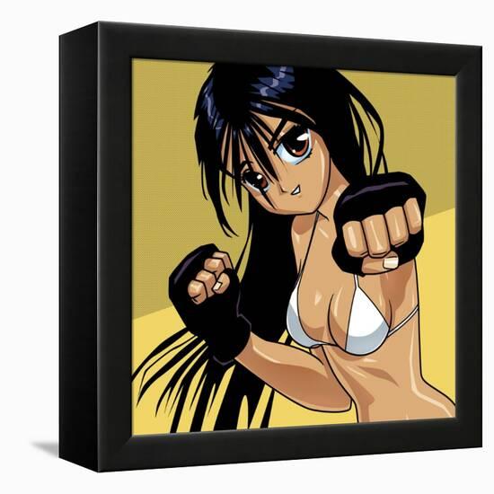 Anime Girl Fighter-Harry Briggs-Framed Premier Image Canvas