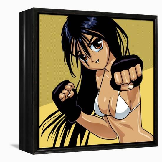 Anime Girl Fighter-Harry Briggs-Framed Premier Image Canvas