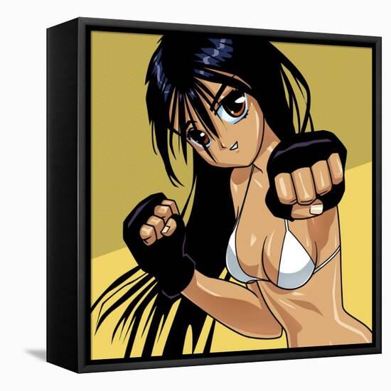 Anime Girl Fighter-Harry Briggs-Framed Premier Image Canvas