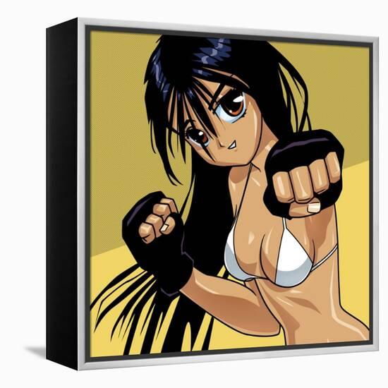 Anime Girl Fighter-Harry Briggs-Framed Premier Image Canvas