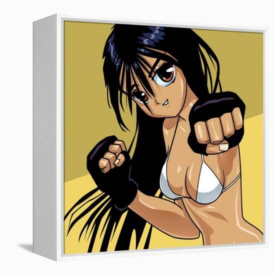 Anime Girl Fighter-Harry Briggs-Framed Premier Image Canvas