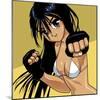 Anime Girl Fighter-Harry Briggs-Mounted Giclee Print