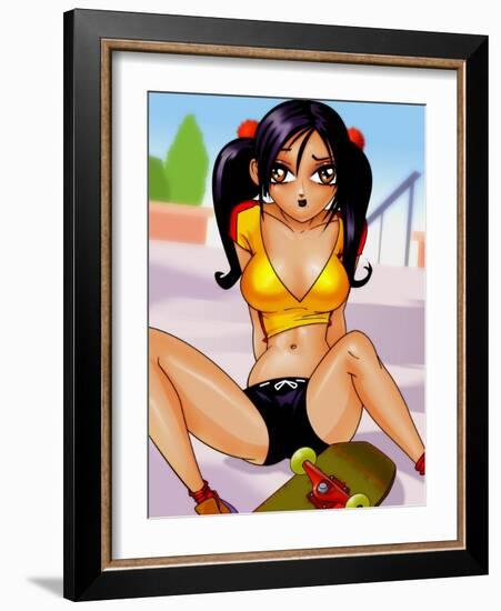 Anime Skate Beauty-Harry Briggs-Framed Giclee Print