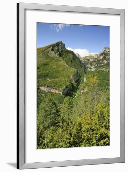 Anisclo Canyon and Eroded Karst Mondoto Peak, Ordesa and Monte Perdido Nat'l Pk, Huesca, Spain-Nick Upton-Framed Photographic Print