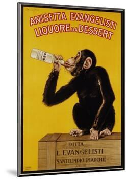 Anisetta Evangelisti Liquore Da Dessert Poster-Carlo Biscaretti Di Ruffia-Mounted Giclee Print