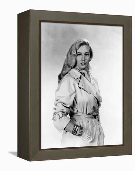 Anita Ekberg, 1957- 1958 (b/w photo)-null-Framed Stretched Canvas