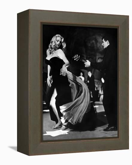 Anita Ekberg, La Dolce Vita, Federico Fellini, 1960 (b/w photo)-null-Framed Stretched Canvas