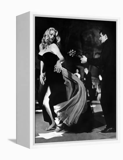 Anita Ekberg, La Dolce Vita, Federico Fellini, 1960 (b/w photo)-null-Framed Stretched Canvas