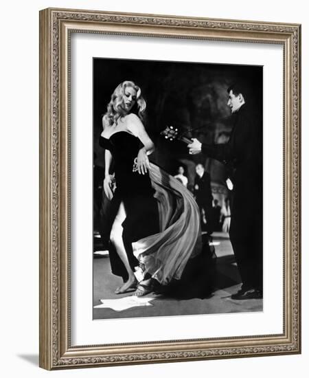 Anita Ekberg, La Dolce Vita, Federico Fellini, 1960 (b/w photo)-null-Framed Photo