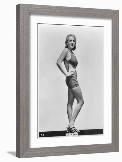 Anita Page, American Film Actress, C1938-null-Framed Giclee Print