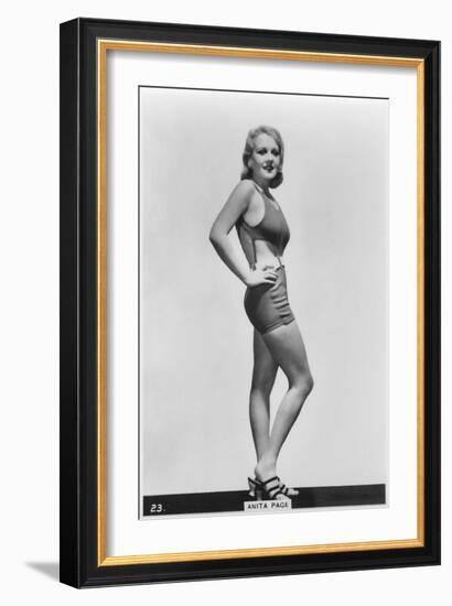 Anita Page, American Film Actress, C1938-null-Framed Giclee Print