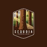 Illustration of the Sequoia National Park Emblem Icon Patch-anjar suwarno-Framed Photographic Print