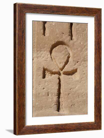 Ankh or Key of Life. Relief. Abu Simbel. Egypt-null-Framed Giclee Print