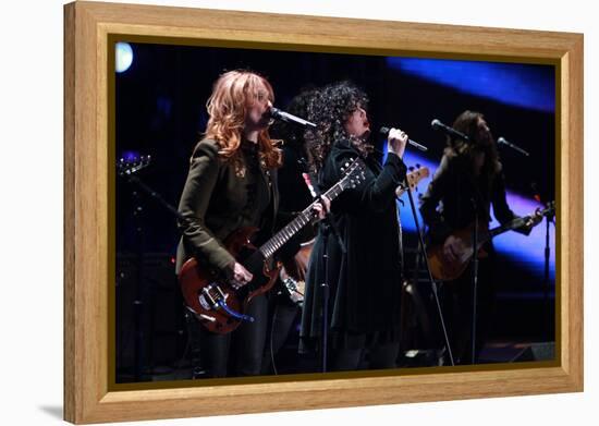 Ann and Nancy Wilson of Heart Perform for Marines in San Diego, Dec. 3, 2010-null-Framed Stretched Canvas