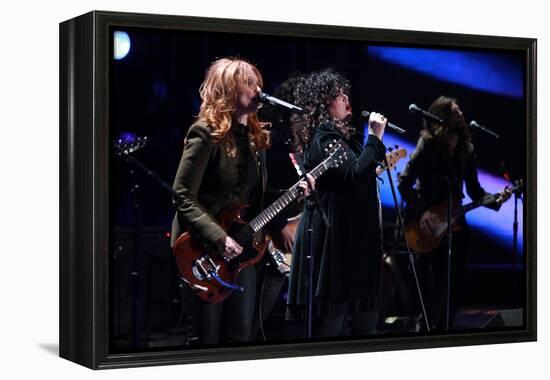 Ann and Nancy Wilson of Heart Perform for Marines in San Diego, Dec. 3, 2010-null-Framed Stretched Canvas