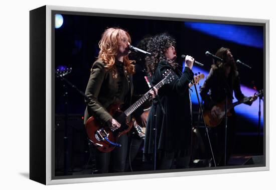 Ann and Nancy Wilson of Heart Perform for Marines in San Diego, Dec. 3, 2010-null-Framed Stretched Canvas