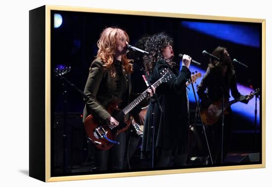 Ann and Nancy Wilson of Heart Perform for Marines in San Diego, Dec. 3, 2010-null-Framed Stretched Canvas