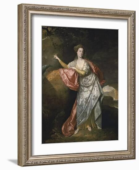 Ann Cargill (Nee Brow) as Miranda in the Tempest by Shakespeare. London, Covent Garden Theatre-Johann Zoffani-Framed Giclee Print