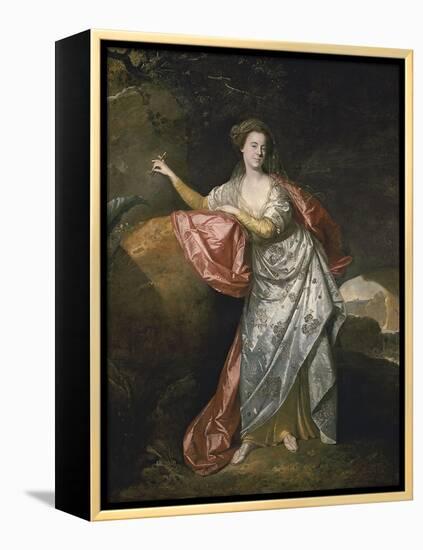 Ann Cargill (Nee Brow) as Miranda in the Tempest by Shakespeare. London, Covent Garden Theatre-Johann Zoffani-Framed Premier Image Canvas