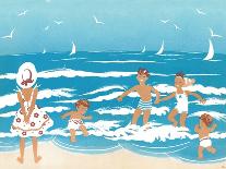 Playing in the Surf - Jack & Jill-Ann Eshner-Giclee Print