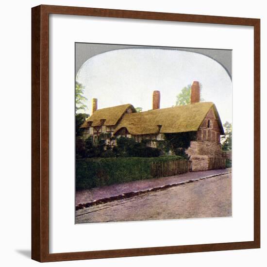 Ann Hathaway's cottage, Stratford-upon-Avon, Warwickshire, early 20th century. Artist: Unknown-Unknown-Framed Giclee Print