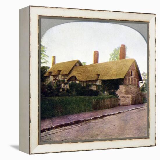 Ann Hathaway's cottage, Stratford-upon-Avon, Warwickshire, early 20th century. Artist: Unknown-Unknown-Framed Premier Image Canvas