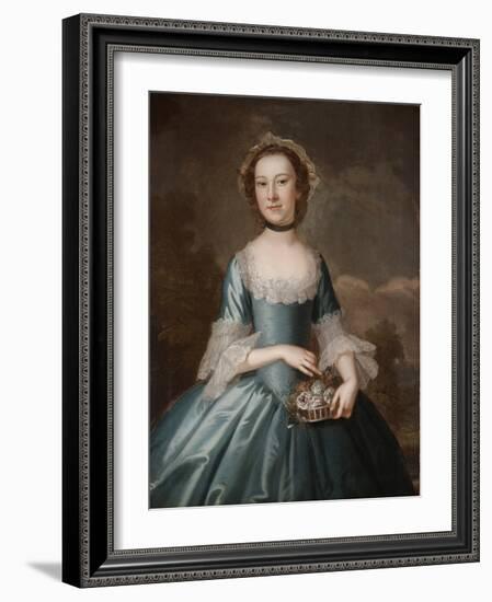 Ann Langdon, Mrs. Richard Ayscough, C.1755 (Oil on Canvas)-John Wollaston-Framed Giclee Print