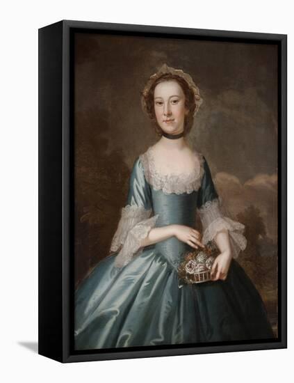 Ann Langdon, Mrs. Richard Ayscough, C.1755 (Oil on Canvas)-John Wollaston-Framed Premier Image Canvas