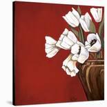 Tulips on Red-Ann Parr-Framed Giclee Print