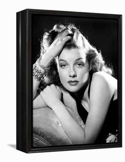 Ann Sheridan, Portrait Used as the Cover for Silver Screen-August 1940-null-Framed Stretched Canvas