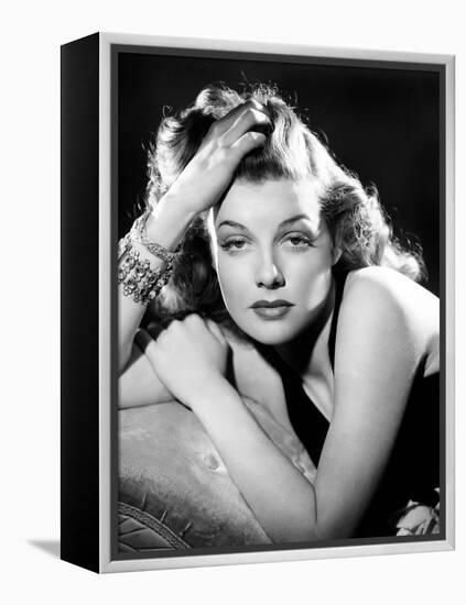 Ann Sheridan, Portrait Used as the Cover for Silver Screen-August 1940-null-Framed Stretched Canvas