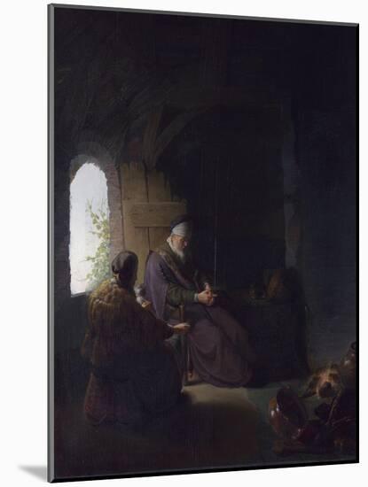 Anna and the Blind Tobit, C.1630-Rembrandt van Rijn-Mounted Giclee Print