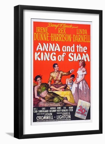 Anna and the King of Siam, Linda Darnell, Rex Harrison, Irene Dunne, 1946-null-Framed Premium Giclee Print