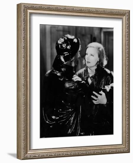 ANNA CHRISTIE, 1930 directed by CLARENCE BROWN George F. Marion and Greta Garbo (b/w photo)-null-Framed Photo