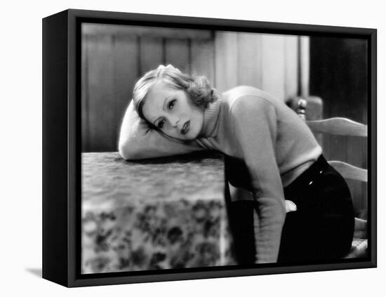 ANNA CHRISTIE, 1930 directed by CLARENCE BROWN Greta Garbo (b/w photo)-null-Framed Stretched Canvas