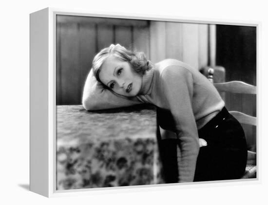 ANNA CHRISTIE, 1930 directed by CLARENCE BROWN Greta Garbo (b/w photo)-null-Framed Stretched Canvas