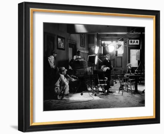 ANNA CHRISTIE, 1930 directed by CLARENCE BROWN On the set, Clarence Brown directs Greta Garbo (b/w-null-Framed Photo