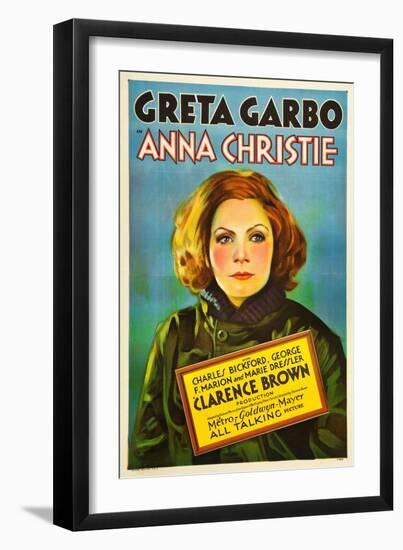 Anna Christie, Greta Garbo, 1930-null-Framed Art Print