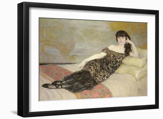 Anna De Noailles (1876-1933), 1914 (Oil on Canvas)-Clementine-helene Dufau-Framed Giclee Print