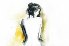 Woman Face. Hand Painted Fashion Illustration-Anna Ismagilova-Framed Stretched Canvas