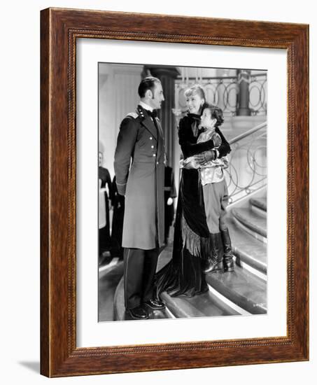 Anna Karenina by Clarence Brown, based on a novel by Leo Tolstoi, with Basil Rathbone, Greta Garbo,-null-Framed Photo