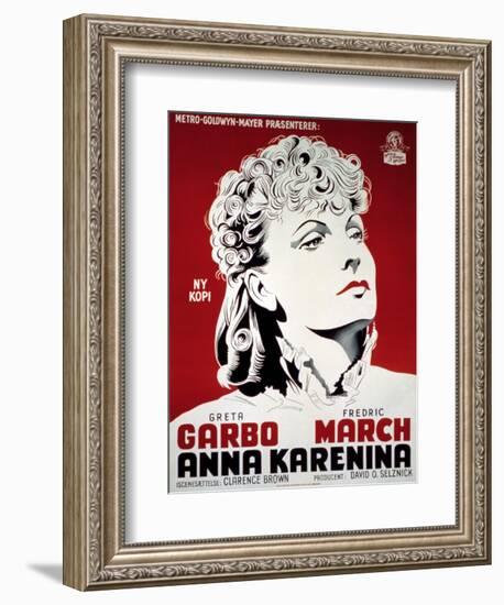 Anna Karenina, Greta Garbo, 1935-null-Framed Art Print