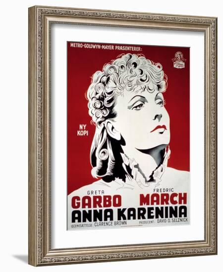 Anna Karenina, Greta Garbo, 1935-null-Framed Art Print