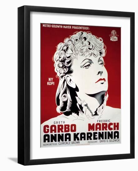 Anna Karenina, Greta Garbo, 1935-null-Framed Art Print