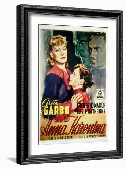 Anna Karenina, Greta Garbo, 1935-null-Framed Art Print