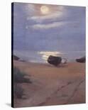 Boats in Moonlight at South Beach-Anna Kirstine Ancher-Stretched Canvas