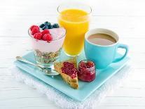Breakfast With Yoghurt, Berries, Juice, Toast And Coffee-Anna-Mari West-Art Print