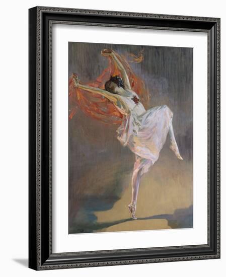 Anna Pavlova, 1910 (Oil on Canvas)-John Lavery-Framed Giclee Print