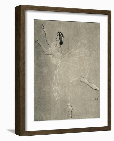 Anna Pavlova in ballet Les sylphides by F Chopin-Valentin Aleksandrovich Serov-Framed Giclee Print