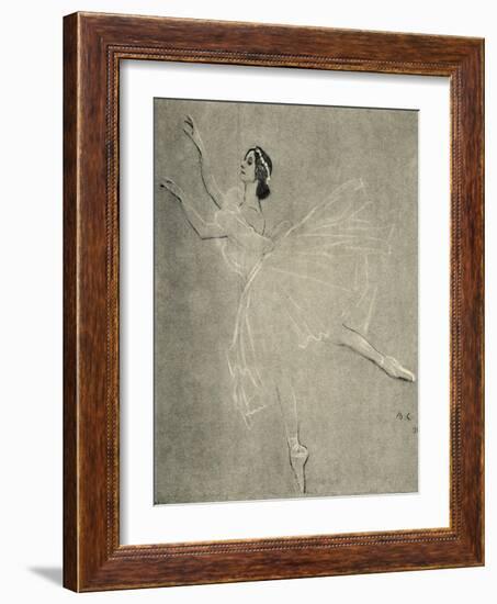 Anna Pavlova in ballet Les sylphides by F Chopin-Valentin Aleksandrovich Serov-Framed Giclee Print